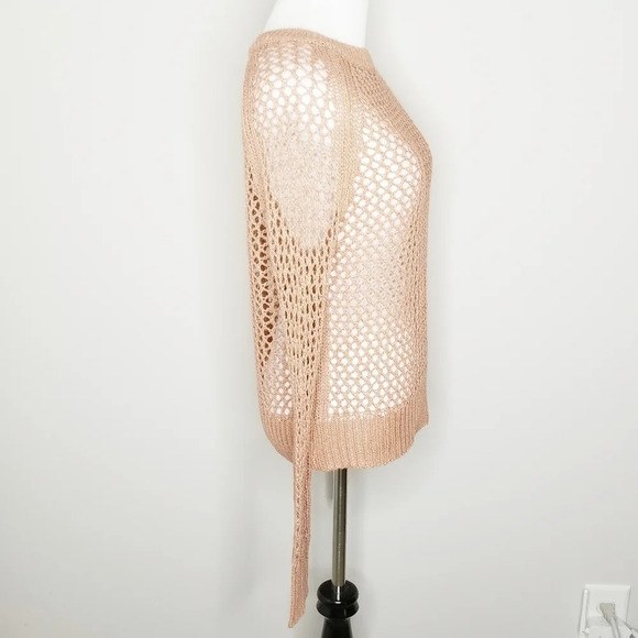 NWT 360 Sweater Amira Linen Silk Open Knit Sweater - Picture 3 of 8